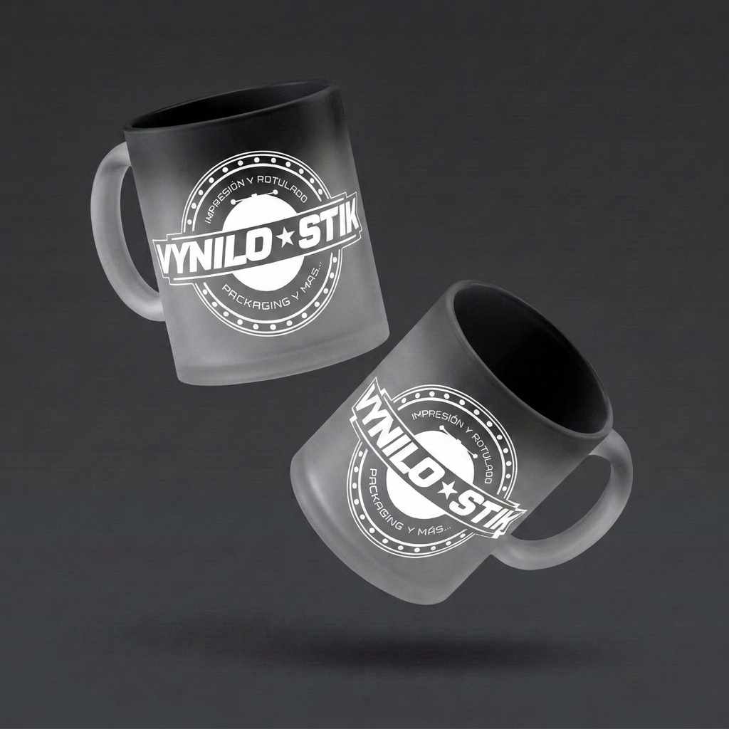 Tazas de Cristal Esmerilado